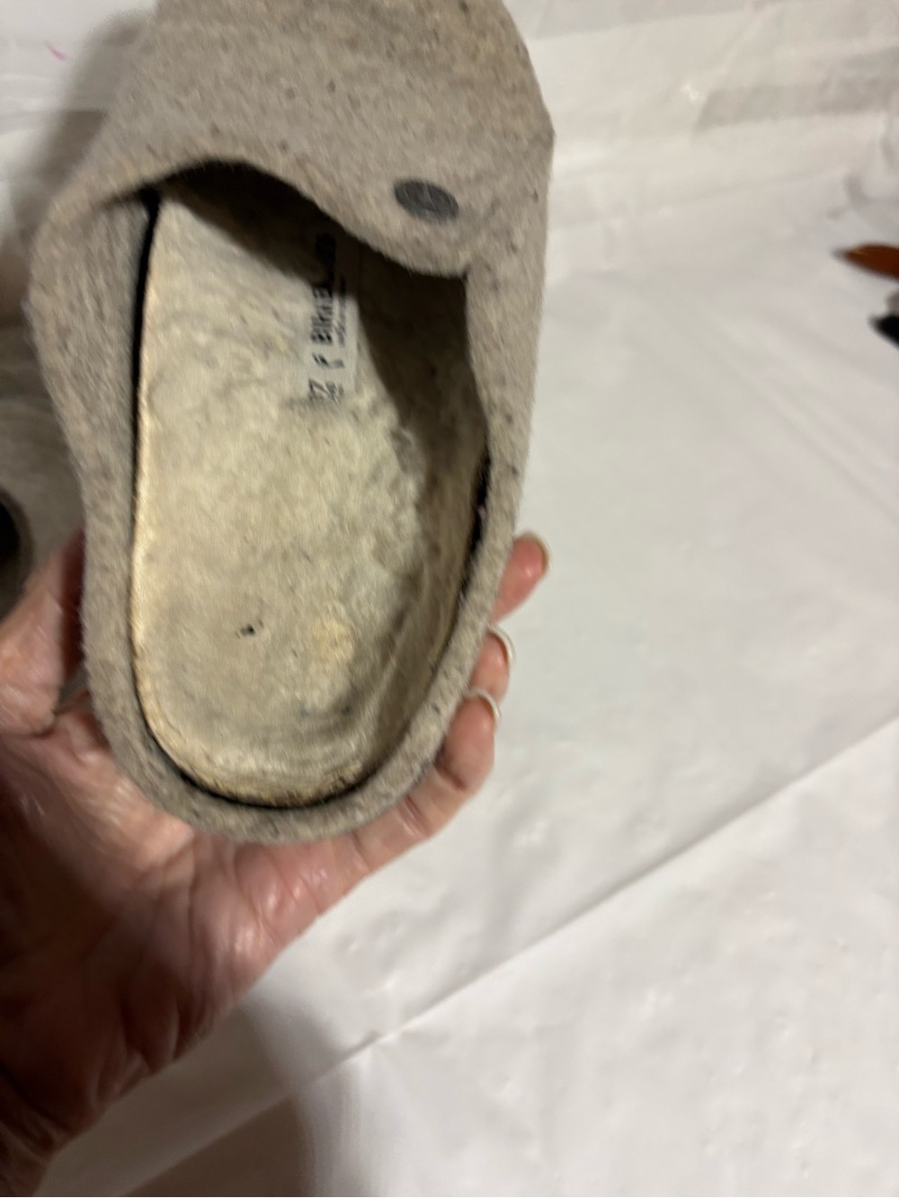 Birkenstock Felt Slip-On Clog in Beige - Picture 13 of 16